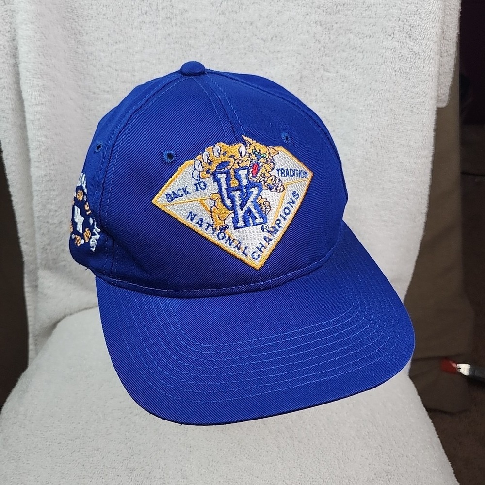 VTG Kentucky Wildcats Converse Snapback Hat Blue National Champs Cap One Size